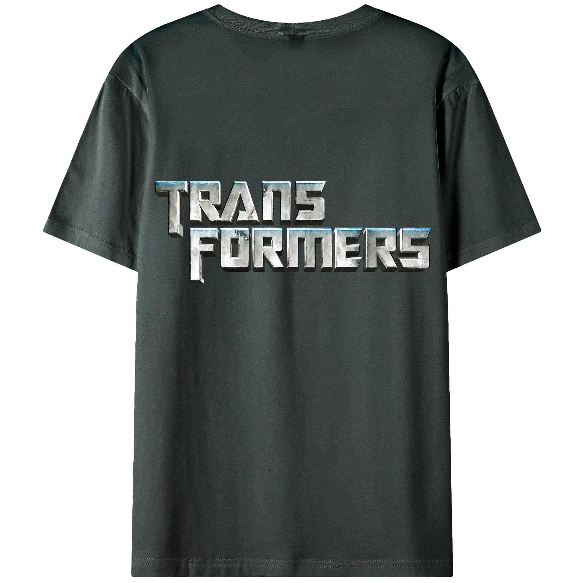 （画像用） Transformers トランスフォーマー 綿100％ メンズ半袖Tシャツ（バックプリント） 通気性